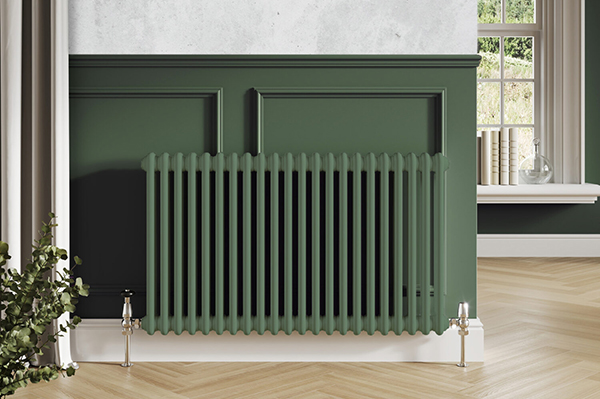 Green Painted Radiator