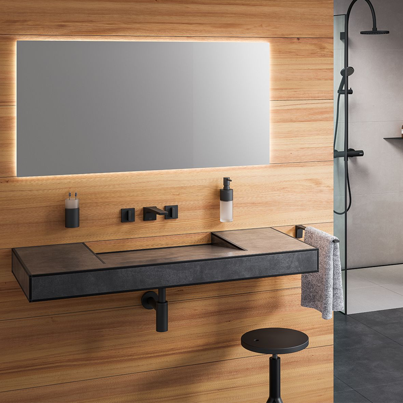 Tiled Sink Dark Grey