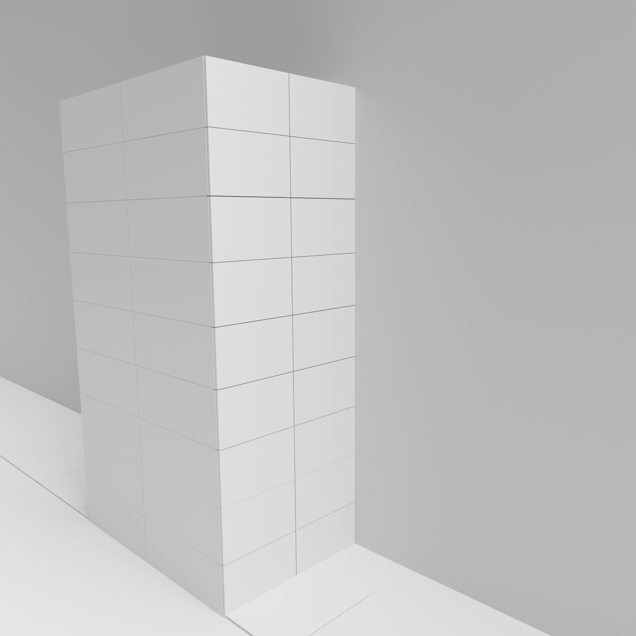 Outdoor shower from rear clay model